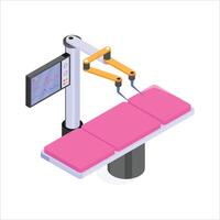 Surgical table with robotic assistance for precision operations vector