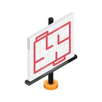Building plan, ready to use icon of blueprint vector