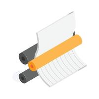 Large format paper roll printer for banners or technical drawings vector
