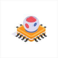 Microchip integrating a simulated brain for advanced diagnostics vector