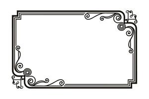 Ornate floral frame featuring an abstract design vector