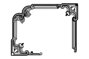 a black and white drawing of a decorative frame vector