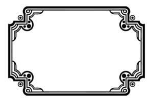 an ornate frame with a black border vector