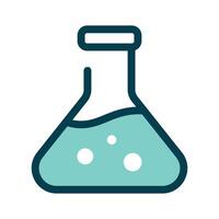 A laboratory flask representing experiments or science vector