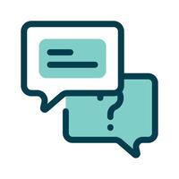 Message, chat communication, trendy icon of speech bubbles vector