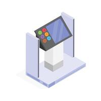 Advanced printer with touchscreen console for user interface vector