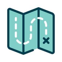 Geographical navigation, ready to use map icon vector
