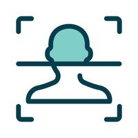 Biometric recognition, ready to use icon of face recognition vector