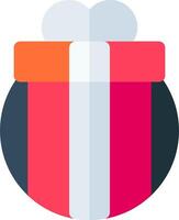 A colorful gift box with a heart on it vector