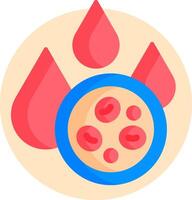 An icon of blood and a pizza vector