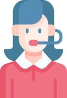 call center agent illustration design vector