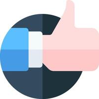 A thumb up icon with a hand in a suit vector