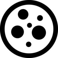 A black and white circle with four dots in it vector