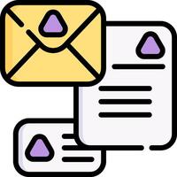 Email and envelope icon illustration vector