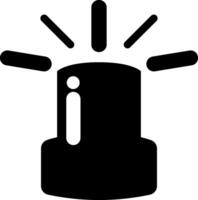 A black and white icon of a light bulb vector