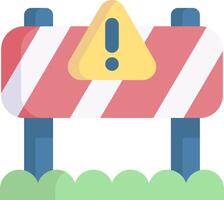 A warning sign with a yellow exclamation mark on it vector