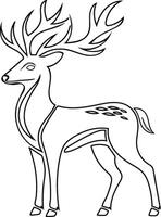 Deer colouring pages coloring pages coloring pages deer coloring page vector
