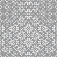 Seamless Geometric Retro Damask Pattern On Gray Background vector