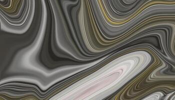 Gray Liquid Waves with Golden Lines Background. Abstract Luxury Liquid Surface vector