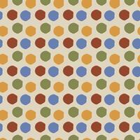 seamless background with multicolor polka dots in vintage vibes vector
