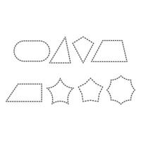 Shape Tracing Line Collection vector