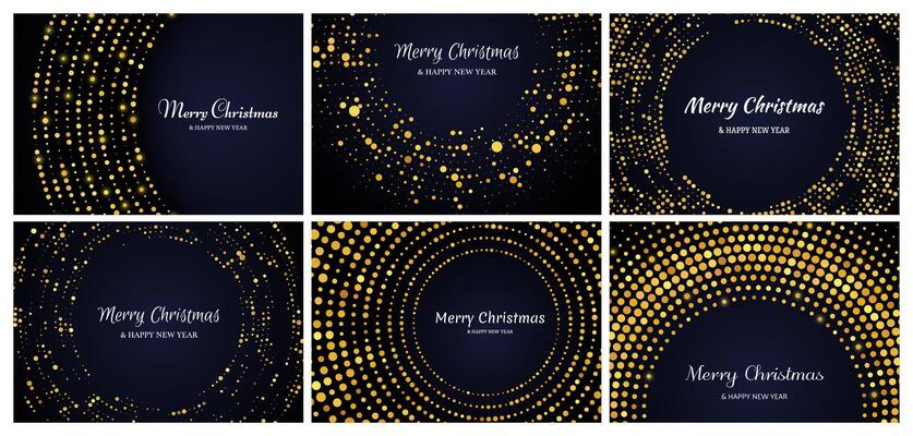 Merry Christmas backgrounds with gold glitter pattern