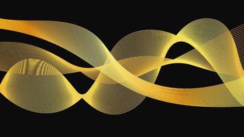 Abstract backdrop with luxury golden waves vector