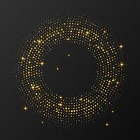 Abstract gold glowing halftone dotted background vector