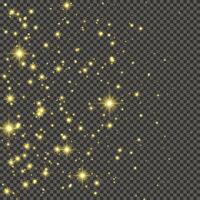 Gold glittering dust on a gray background. Dust with gold glitter effect and empty space for your text. illustration vector