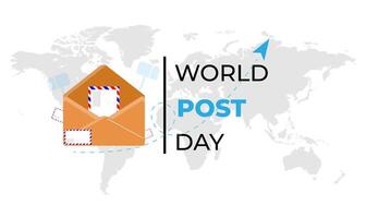World Post Day Background Which is Celebrated on October 9 with Mail Box vector