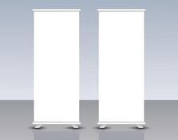 Moderb and stylish roll up banner mockup design vector