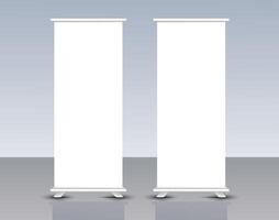 Modern roll up banner mockup design vector
