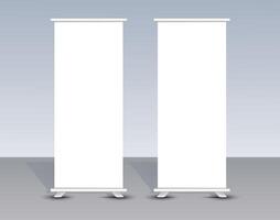 Modern and creative roll up banner mockup template design vector