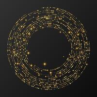 Abstract gold glowing halftone dotted background vector
