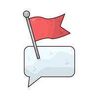 Illustration of Flagged Message vector