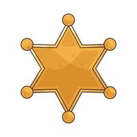 Illustration of sheriff badge vector