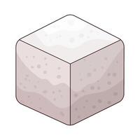 Illustration of sugar cube vector