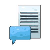 Illustration of open message vector