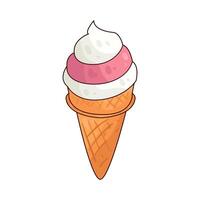 Illustration of ice cream cone vector