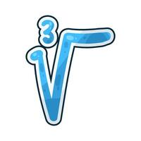 Illustration of cube root vector