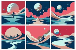 Smooth liquid motion forming amoeba-like shape with vibrant abstract design vector
