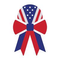 a bow with an american flag on it vector