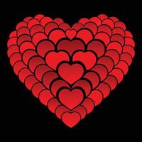 heart shape black background vector