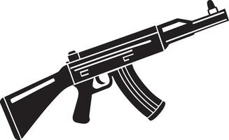 an ak47 machine gun on a white background vector