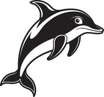 a dolphin jumping in the air on a white background vector