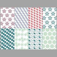 Beautiful seamless bright abstract pattern set design vector