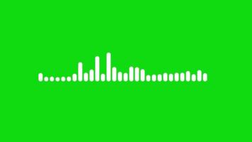 digital audio equalizador efeito espectro som onda equalizador efeito animação verde tela. 4k resolução video
