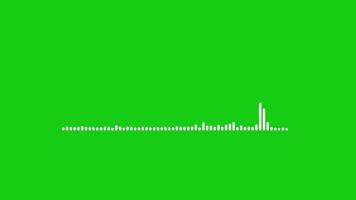 Digital Audio Equalizer Effect Spectrum Sound Wave Equalizer Effect Animation Green Screen. 4K Resolution video