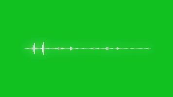 Digital Audio Equalizer Effect Spectrum Sound Wave Equalizer Effect Animation Green Screen. 4K Resolution video
