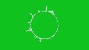 Digital Audio Equalizer Effect Circle Spectrum Sound Wave Equalizer Effect Animation Green Screen. 4K Resolution video